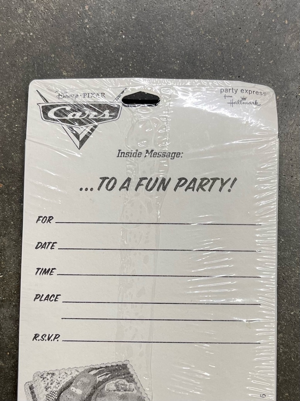Vintage Disney Pixar Cars Hallmark Party Invitations 8 Count - Picture 4 of 4
